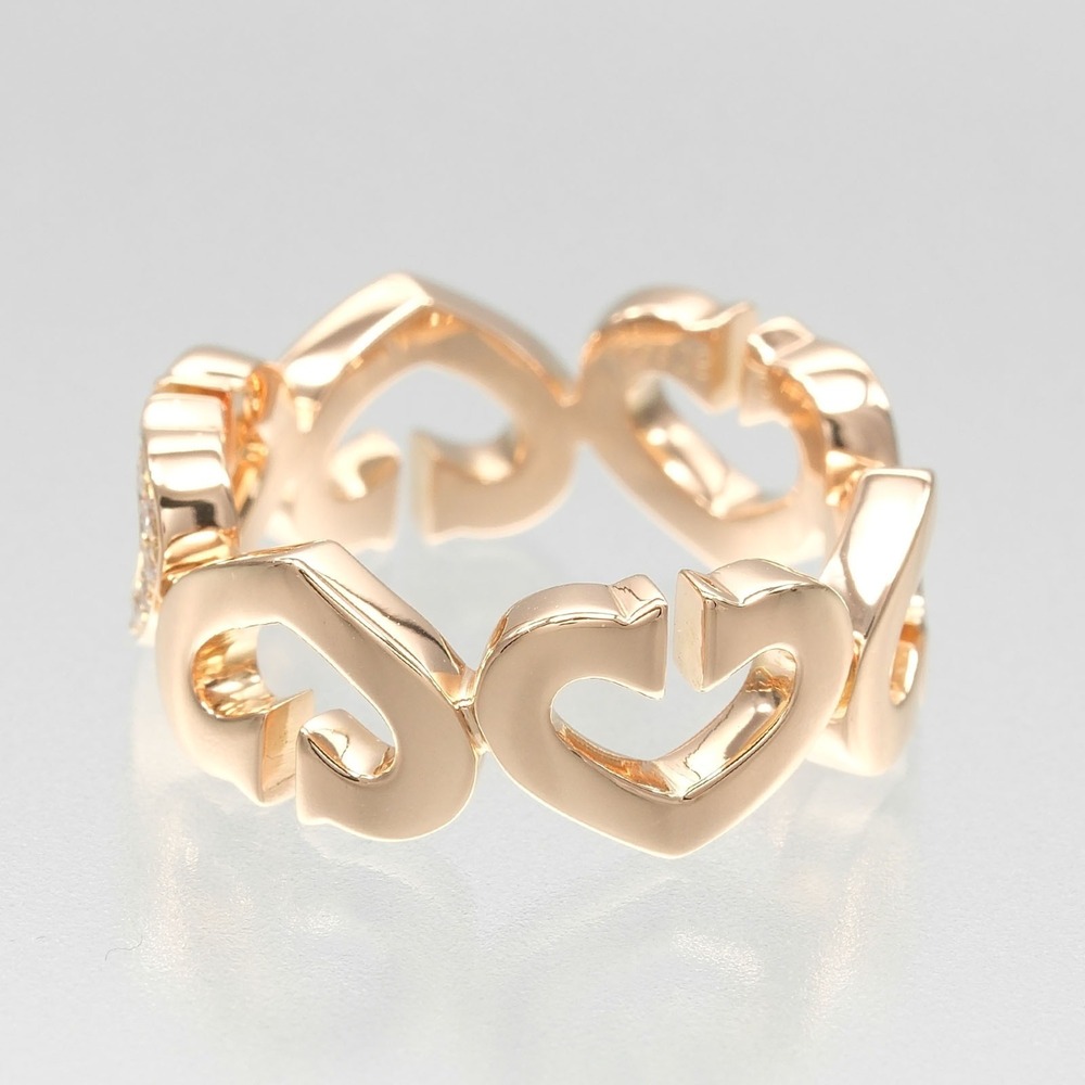 CARTIER 18k Gold Diamond Heart Ring - Picture 5 of 11